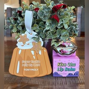 TONYMOLY Sugar Cookie JELLY LIP MELT + BONUS Kiss Chu LIP BALM in PINK *read*